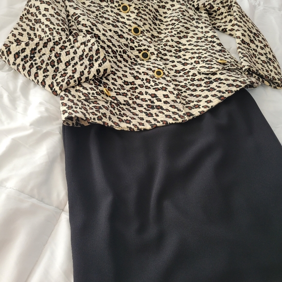 Animal Print 2pc skirt set Rickie  Freeman for TeriJon - Picture 8 of 16